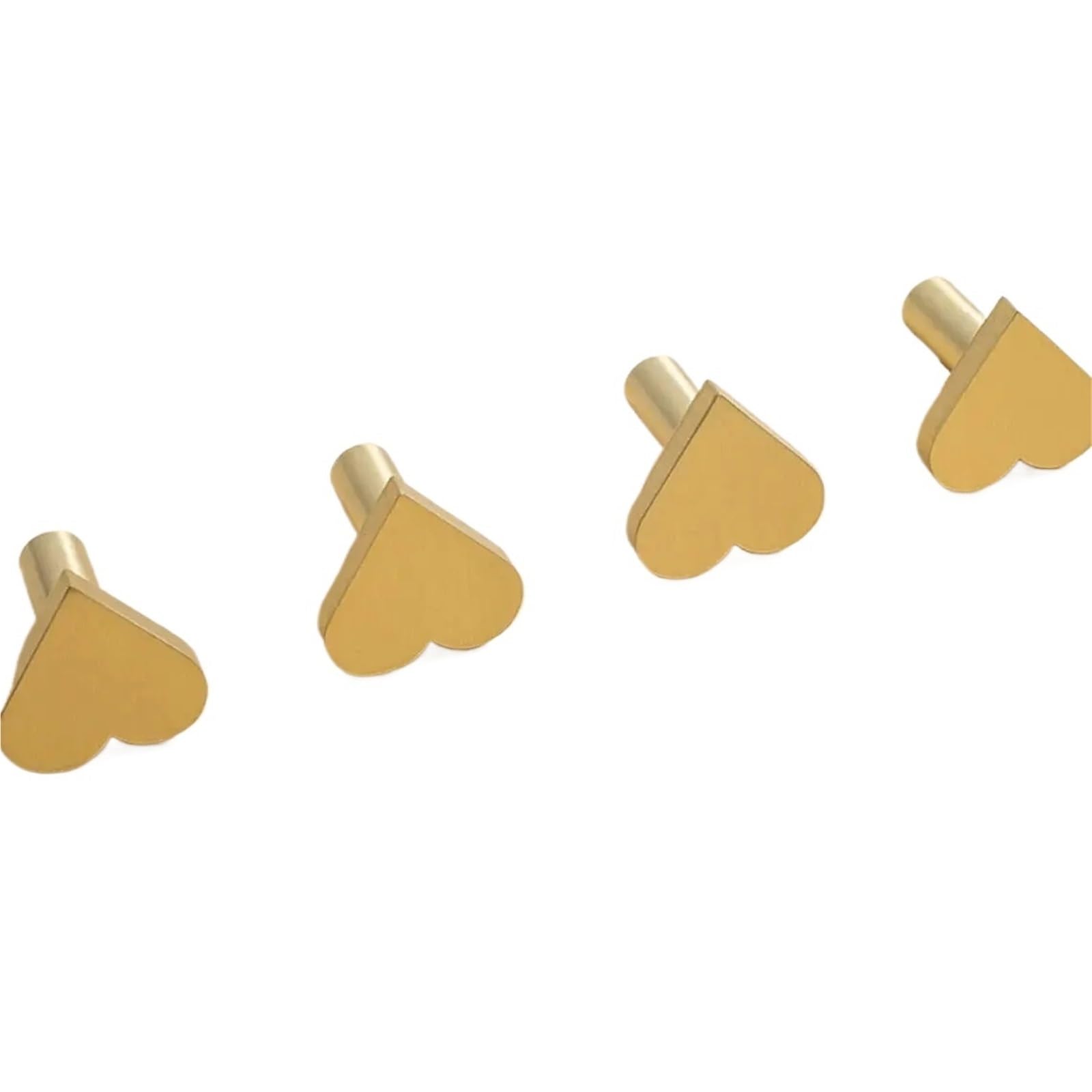 Mohuied One Color Brass Robe Hooks Solid Brass Love Heart Wall Mounted Coat Hooks Clothes Hangers Room Gold Keys Hats Bags Racks For Hanging Coat Robe Keys Clothes Bags