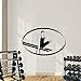 Produktbild Ajcwhml Mann Macht rhythmische Gymnastik Silhouette Tapete Sport Serie Wandaufkleber Home Schlafzimmer kreative Dekoration Männer Gymnastik Wandbilder 42x66cm