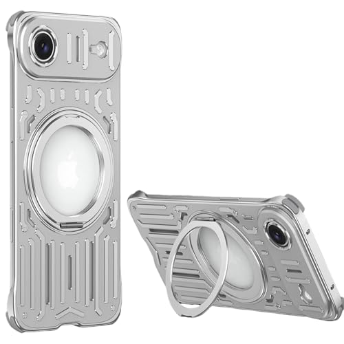 IPhone 17 / 17 Air / 17 Pro / 17 Pro Max p ^MechaP[XAyʃA~z[t[AMxg\  360°}OlbgOX^h(Silver,17 Air)