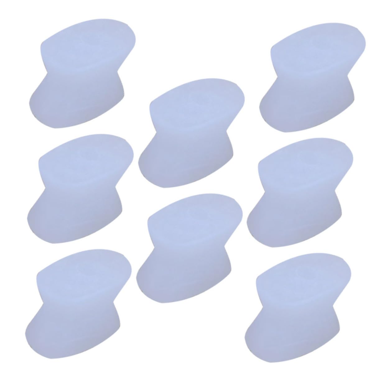 WOFASHPURET 8Pcs Toe Adjuster White Overlapping Toe Isolation Tool for Bunion Relief Ergonomic Design for Comfort Lightweight and Breathable for Foot Care