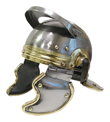 Whetstone Cutlery Mini Roman Infantry Helm Desktop Display Helmet (Silver)