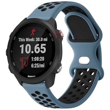 Meliya Pulseiras compatíveis com Garmin Forerunner 245/645, pulseira Forerunner 55/158, pulseira esportiva de silicone macio de substituição de 20 mm para Garmin Forerunner 645/245 Music, relógio