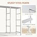 Atilioo Dresser for Bedroom with 8 Drawers, Anti-Tip Tall Fabric Chests Storage Organizer Tower Furniture with Wooden Top Metal Frame for Clothes, Closet, Living Room, Hallway, Entryway