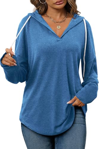 Image of Bofell Womens Fashion Tops Hoodies for Women Pullover Oversized Sweatshirts Long SLeeve Shirts Loose Fit