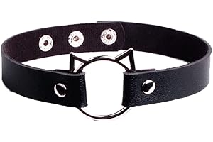 Cat Charmer: A Sophisticated and Edgy Leather Choker for Your Beloved Feline