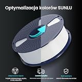 SUNLU 4KG PLA+2.0 Filament 1.75mm, Ulepszony filament PLA Plus do drukarek 3D, 1KG na Szpulę, łącznie 4 KG, Czarny+Biały+Szary+Dąb