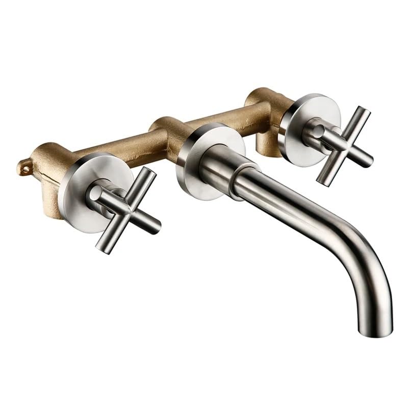 Robinet mitigeur de lavabo mural noir mat de haute finition pour vasque chic