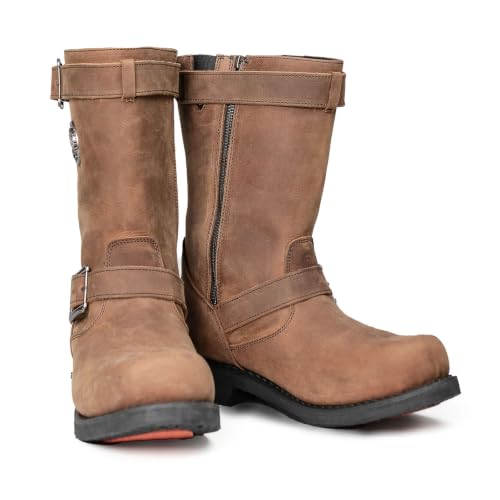 Image of Milwaukee Leather Men's Classic Leather Engineer Motorcycle Biker Boots | Premium Material, Round Toe, Rider Ready, Durable Everyday Wear