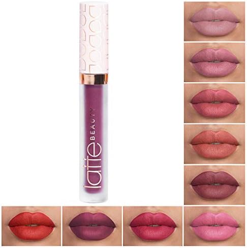 Latte Beauty Ultimatte Rossetto Liquido Opaco – 9 tonalità – Rossetto Matte Lunga Durata Waterproof – Rossetto Idratante Opaco con Vitamina E – Non secca le labbra – 3 ml (Hysteric)