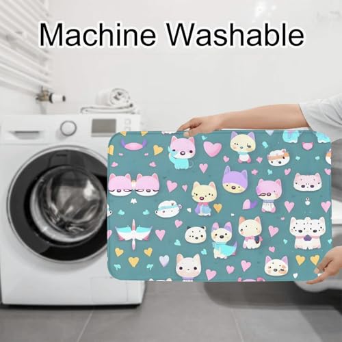 Tapis de bain antidérapants 3 pièces absorbants à motif mignon - 8