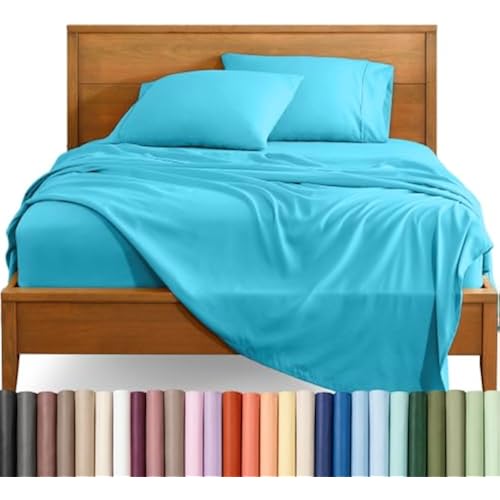 Bare Home King Sheet Set - 1800 Ultra-Soft (King, Aqua)