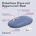 Trust Seron Wiederaufladbare Kabellose Maus Ultraschnelles Scrollrad und Horizontales Scrollen, Bluetooth + 2.4GHz, Leise Tasten, 65% Recyclingkunststoff, Mehrgeräte Funkmaus, Laptop PC Mac, Blau