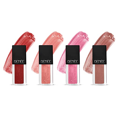 RENEE See Me Shine Lip Gloss Gloss Boss Combo of 4, 2.5ml Each| Glossy, Non-sticky & Non-drying Formula| Long Lasting Moisturizing Effect| Easy to Carry - Image 2