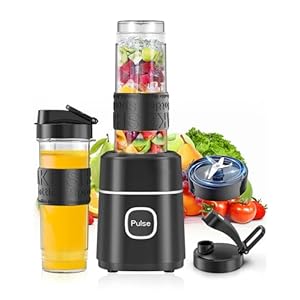Mixer, Smoothie Maker, 500W Mini Standmixer mit 2x570ml Tritan BPA Freier Flasche, Tragbarer Edelstahl Blender, Geräuscharm, Leicht zu Reinigen 4-Klingen-System,für Jede Art von Shake und Smoothie