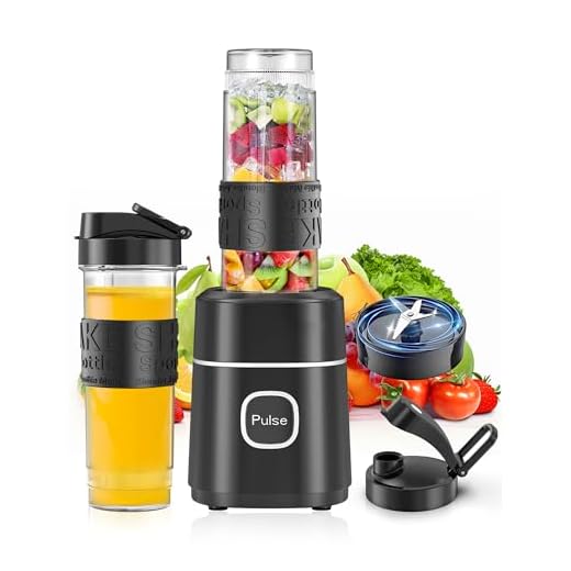 Mixer, Smoothie Maker, 500W Mini Standmixer mit 2x570ml Tritan BPA Freier Flasche, Tragbarer Edelstahl Blender, Geräuscharm, Leicht zu Reinigen 4-Klingen-System,für Jede Art von Shake und Smoothie