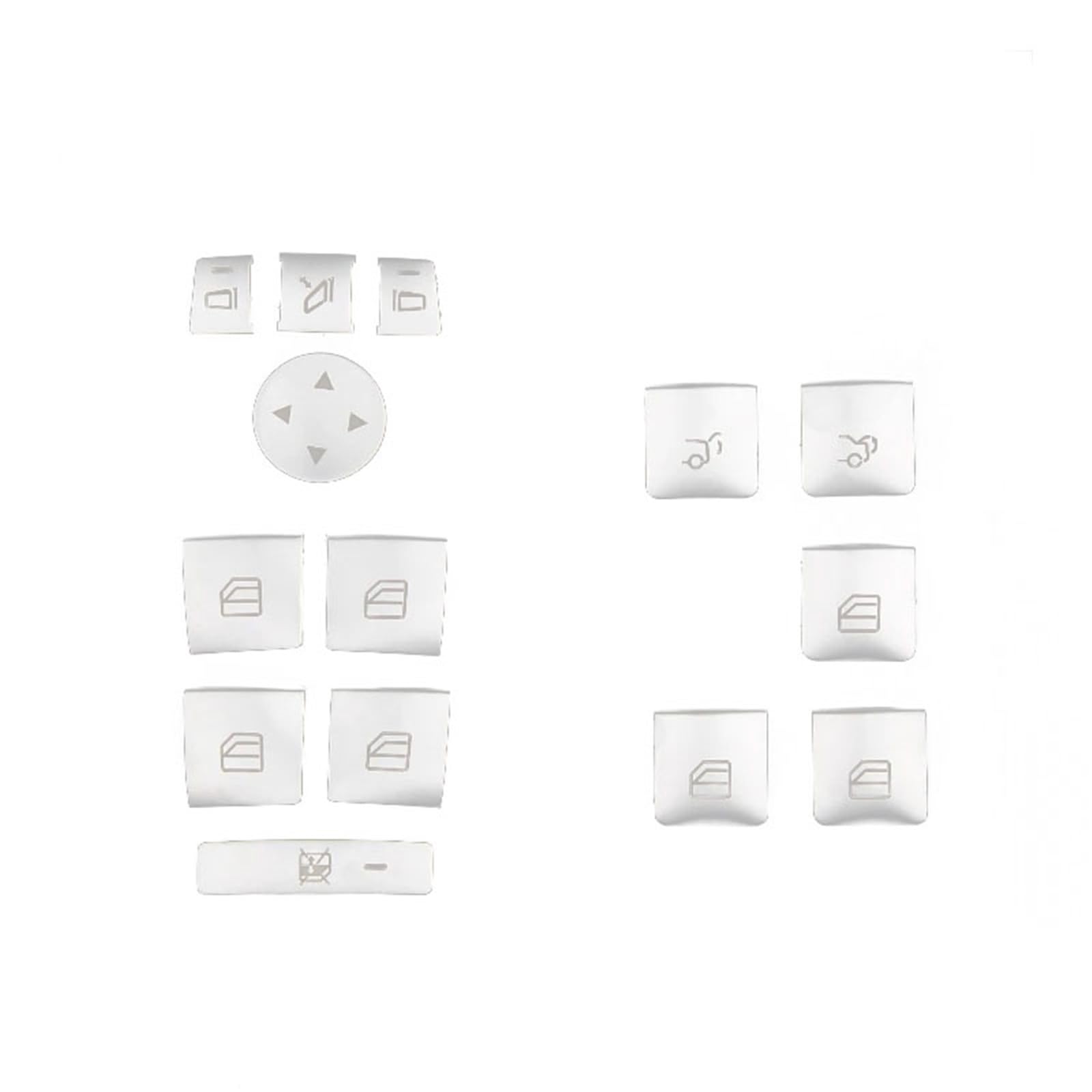 Compatible avec Benz W204 E W212 GLA pour CLA GLK GLE Autocollants décoratifs pour bouton lève-vitre de voiture Autocollants Intérieur