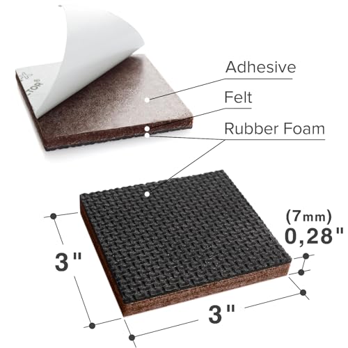 X-PROTECTOR Non Slip Furniture Pads – 12 Premium Furniture Grippers 3"! Best SelfAdhesive Rubber Feet Furniture Feet – Ideal Non Skid Furniture Pad Floor Protectors – Keep Furniture in Place! by X-Protector - Image 3