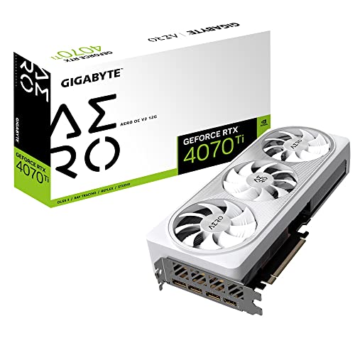 GIGABYTE GeForce RTX 4070 Ti AERO OC 12GB Targeta gráfica - 12GB DDRX6 21Gbps 192bit, PCI-E 4.0, Core 2640Mhz, DisplayPort 1.4, HDMI 2.1a, NVIDIA DLSS 3, GV-N407TAERO OCV2-12GD