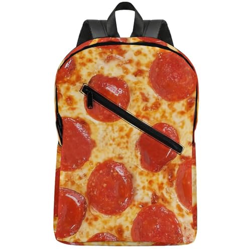 HYDJLXA Pep Peroni Pizza Classic Neutral Casual Lightweight Laptop Backpack Made of Materials, Suitable for Multiple Uses
