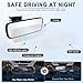 LivTee Anti Glare Rear View Mirror, Universal 9.5' (241mm) Wide Angle Panoramic Convex Rearview Mirror with Strong Suction Cup, Mounts on Windshield to Reduce Blind Spots for Cars SUV Trucks