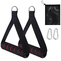 Einhandgriff, 2 Stück Griffe Für Fitnessbänder, Griff Einhand Kabelzug Einhandgriff Für Widerstandsbänder Expander Bänder Trizeps Trainings Rope Stretch für Home Gym Seilzug Fitness Kraftraining