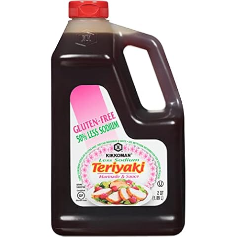 Kikkoman Less Sodium Gluten-Free Teriyaki Sauce (0.5 Gallon) Cover