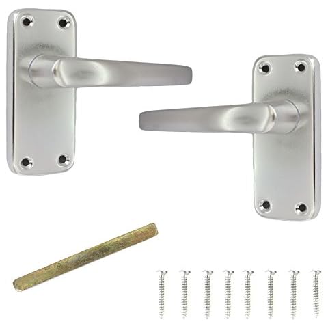 Polished Aluminium Lever Latch Handle Set Cover