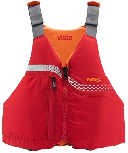 NRS Vista PFD Life Jacket – USCG Type III Certified Adult Unisex Life Vest, Durable Nylon Construction, Adjustable Fit, Reflective Accents for Boating, Kayaking & Paddle Sports