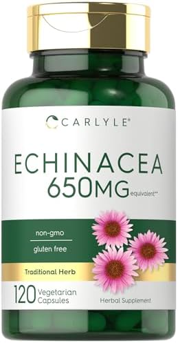 Carlyle Echinacea Capsules 650mg | 120 Count | Non-GMO & Gluten Free Supplement