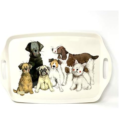 ALEX CLARK Large Melamine Dog Tray for Snacks Cover
