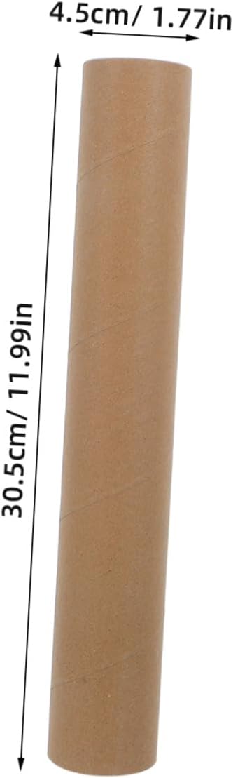 Amosfun 12pcs Kraft Cardboard Mailing Tubes with End Caps for Shipping Posters and Blueprints, Lightweight Reusable Paperboard Tubes for Organizing Office and Home Documents