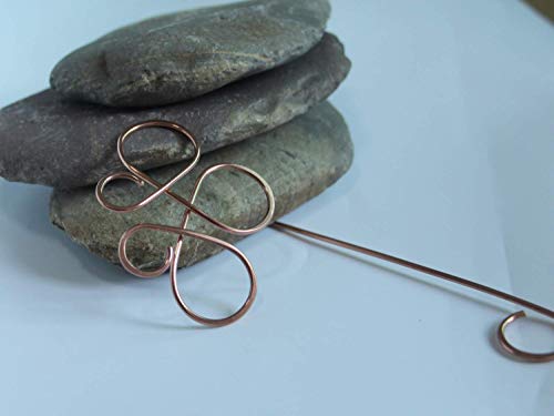 Celtic Copper Hair Clips With Hair Stick Hair Barrettes Hair Pins Rustic Hair Jewelry Hoop Hair Slide Circle Pin Womens Gift For Her #TOP6
