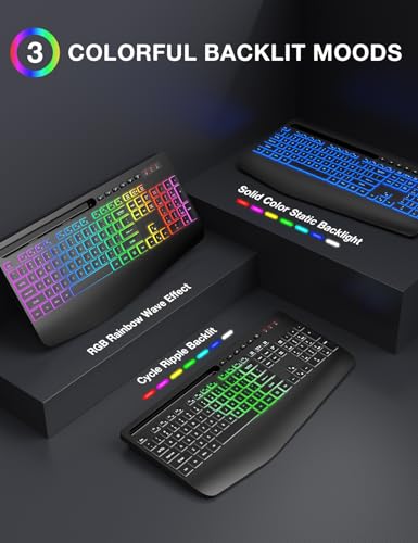 Sablute Wireless Keyboard With 9 Backlit Effects thumb #2