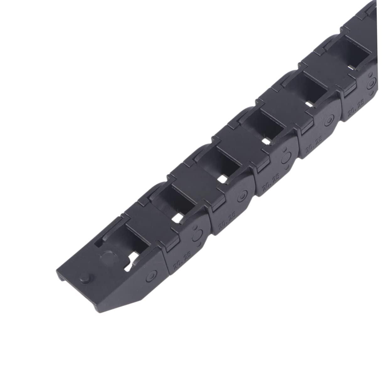Black Plastic Wire Carrier Drag Chain 455mm X 25mm X 20mm