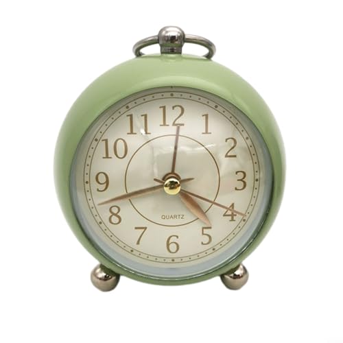 Vintage Alarm Clock, Loud Classic Alarm Clock for Heavy Sleepers Simple Functionality Bedroom Nightstand Decor(Green)