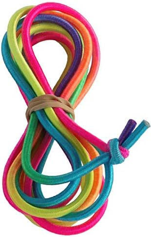Chinese Jump Rope for Kids - 8ft - Elastic Fitness Game - Knotted End - by B