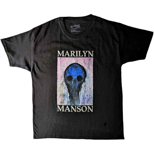 Image of Marilyn Manson Kids T Shirt Halloween Painted Hollywood Official Ages 5-14 yrs L Black
