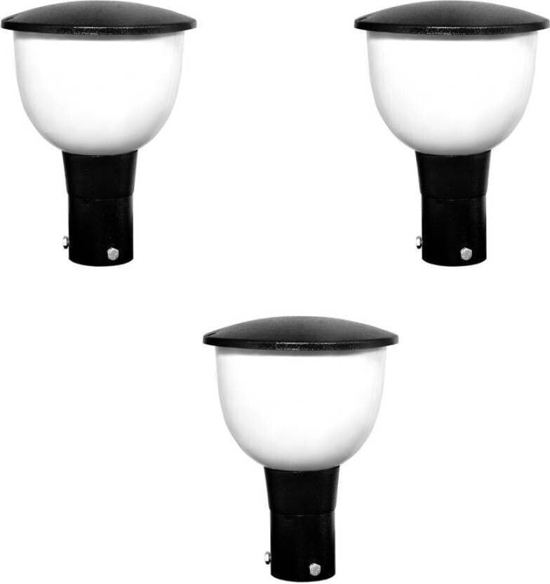 Gate Light White Fiber Glass | Fixed Mount Outdoor Garden Field Roof Lighting Fixture | Durable Exterior Lamps for Yard Driveway Entrance | Pack of 3-image-28