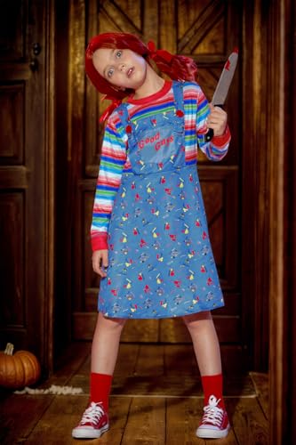 BesserBay Girl's 4PCS Halloween Costume Set Horror Killer Dress Up Mock Two-Piece 2-12 Years4
