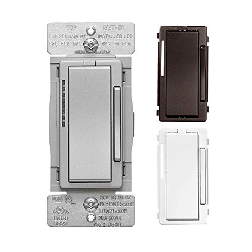 60% Off Discount Eaton WFD30-C6-SP-L Wi-Fi Smart Universal Dimmer Works with Alexa, Color Change Kit (Silver Granite/Oil Rubbed Bronze/White) – A Certified for Humans Device