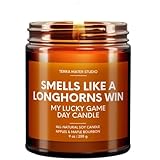 Smells Like A Longhorns Win, Lucky Game Day Candle, 100% Soy Wax & Essential Oils, Football Themed Gift, Longhorns Merch, Texas Gift, 50+ Hours Burn-Time