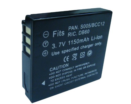 Battery and Charger Kit for Panasonic CGA-S005 CGA-S005A/1B CGA-S005E DMW-BCC12 and Panasonic Lumix DMC-FS1, DMC-FS2, DMC-FX01, DMC-FX07, DMC-FX1, DMC-FX3, DMC-FX7, DMC-FX8, DMC-FX9, DMC-FX10, DMC-FX12, DMC-FX50, DMC-FX100, DMC-FX150, DMC-FX180, DMC-LX1, DMC-LX2, DMC-LX3 Digital Camera