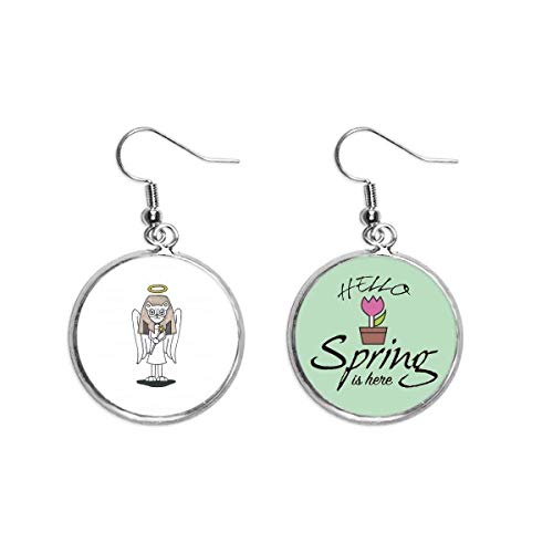 Pendientes de primavera Angel Bastet ligeros que no dañan la oreja con colgante decorativo