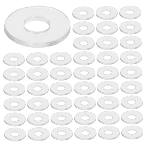 ULTECHNOVO 500pièces Rondelles Pour Vis De Poignée De Douche Joints Vinyle Transparents Rondelles Étanchéité Pour Fixation Joints Plats De Rechange Fournitures Pour Maison