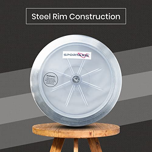 image for SPORTAXIS Transparent Discus Throw, 83% Rim Weight, Steel Rim, Suitabl