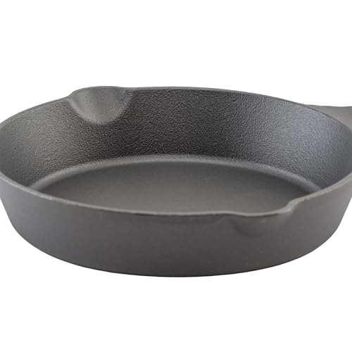 Poêle en fonte noir Winco à excellente rétention de chaleur - 6