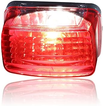 MotoParAcc Red LED Tail Light, ATV Motorcycle Brake Taillights for Yamaha Grizzly Big Bear Bruin Kodiak Wolverine Rhino Viking, Replacement for 5KM-8472C-10-00 5km-84710-01-00