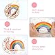 40 Stück Servietten Regenbogen, Servietten Geburtstag mit Bunt Konfetti, Papierservietten Schön Dass Du Da Bist für Kommunion Taufe Babyparty Hochzeit Tischdeko 33 x 33 cm