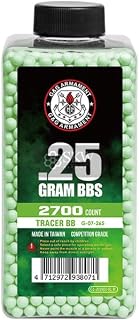 Bote 2700 Bolas Airsoft trazadoras Verdes GG 0,25 g Referencia EG07-265 no Bio. Se Necesita trazador para Que se iluminen
