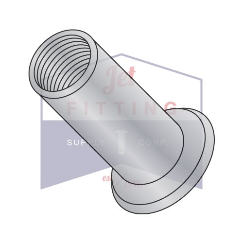5/16-18-.275 Large Flange Blind Threaded Inserts (Rivet Nut) | Aluminum Alloy #5056 | Open End | Non-Ribbed | Cleaned and Polished (Quantity: 1000)